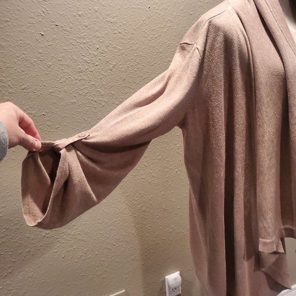 Calvin Klein cascading open-front cardigan - size L - Picture 2 of 7